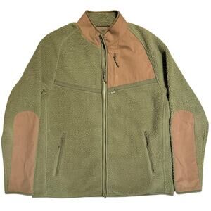 Howler Brothers Crozet Fleece Jacket Mens Large Olivetree Green Full Zip Pile